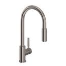 Single Handle Pull Down Kitchen Faucet in Satin Nickel