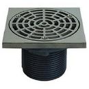 4 in. MIPT Heavy Duty Floor Drain with 6-5/8 in. Round Cast Iron Grate