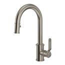 Single Handle Pull Down Bar Faucet in Satin Nickel