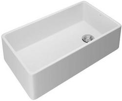 35-1/2 in. Farmhouse Fireclay Single Bowl Kitchen Sink in White