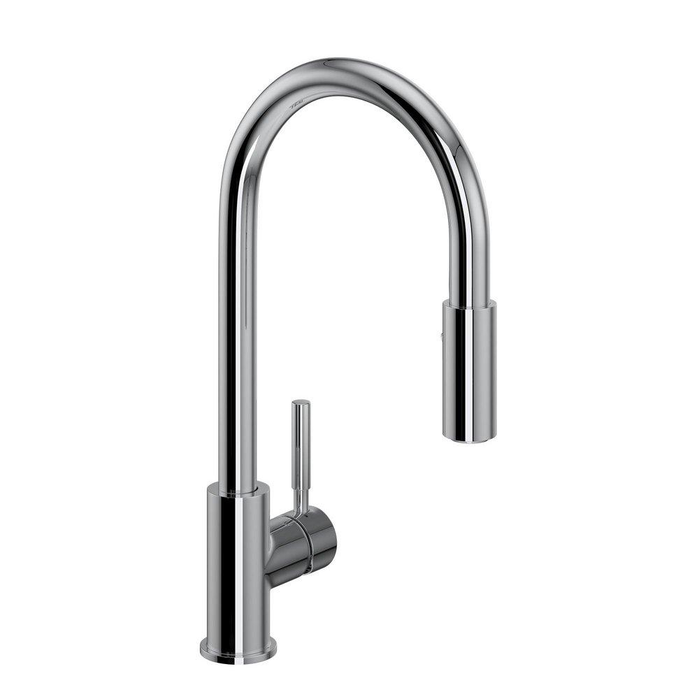 ROHL&reg; Polished Chrome Single Handle Pull Down Kitchen Faucet 