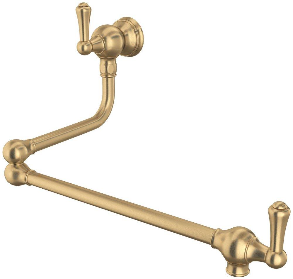 Perrin & Rowe Satin English Gold Two Handle Lever Pot Filler 