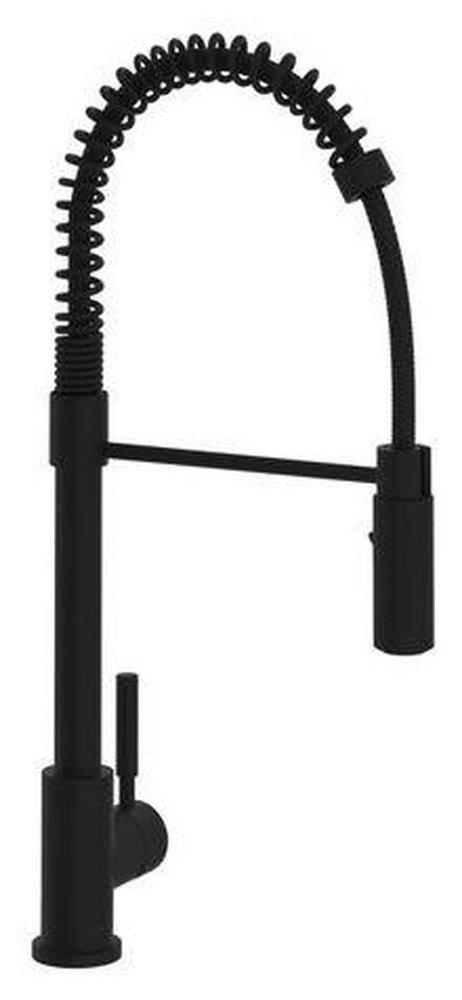 ROHL&reg; Matte Black Single Handle Pull Down Kitchen Faucet 