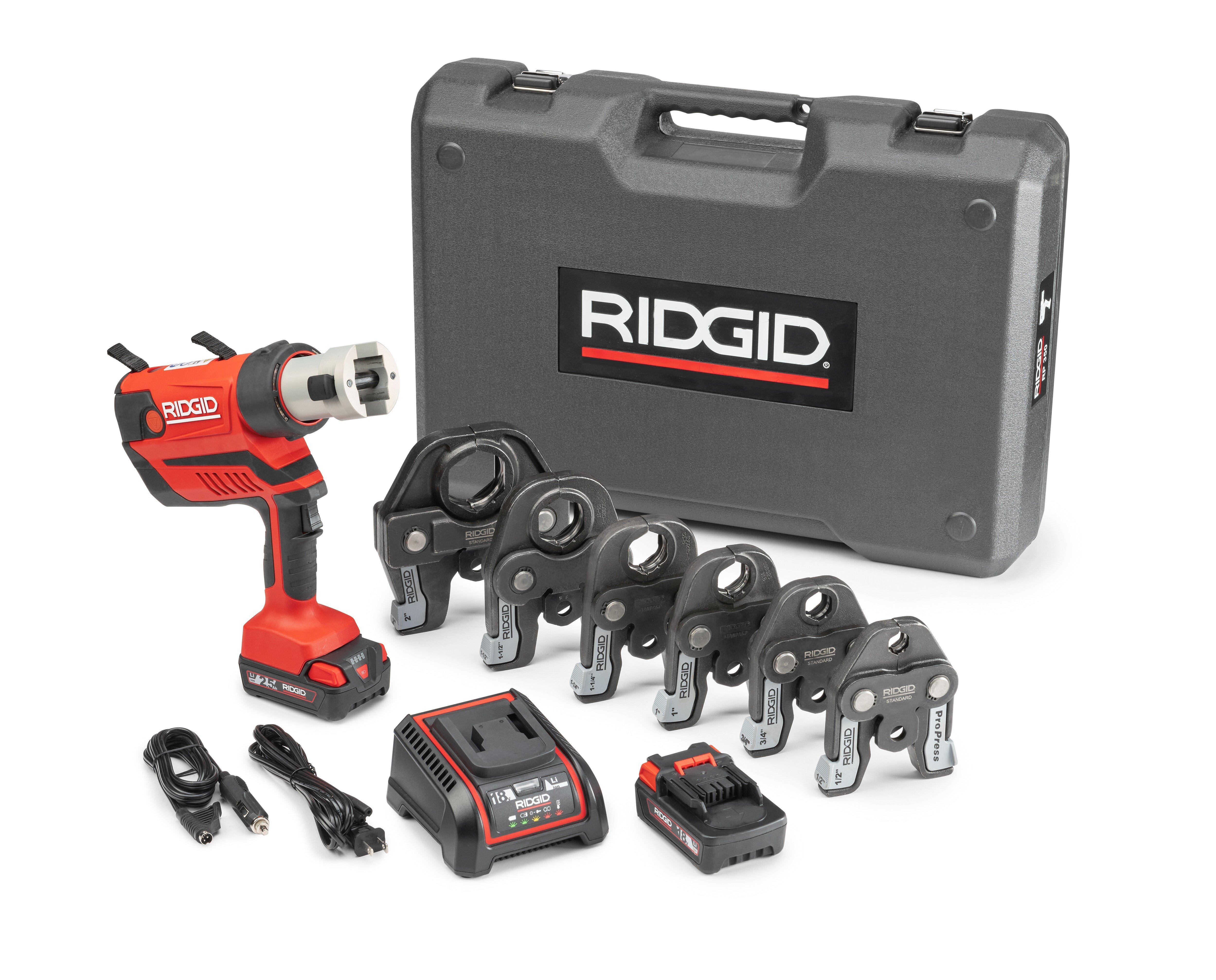 RIDGID Red 0.5 - 2 in. Battery Press Tool 