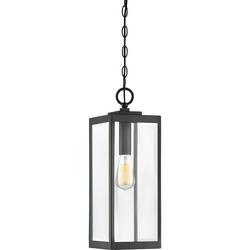 150W 1-Light Medium E-26 Incandescent Outdoor Pendant in Earth Black