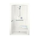52 x 38-1/2 in. Shower Stall with Grab Bar and Right Seat in White