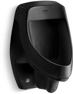 0.5/1 gpf Rear Spud Urinal in Black