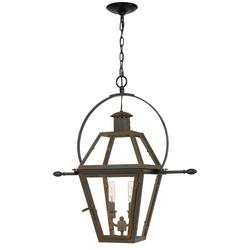 60W 2-Light Candelabra E-12 Incandescent Outdoor Pendant in Industrial Bronze