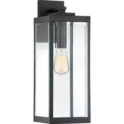 150W 1-Light 20 in. Outdoor Wall Sconce in Earth Black