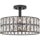 60W 3-Light Candelabra E-12 Incandescent Semi-Flush Mount Ceiling Fixture in Western Bronze