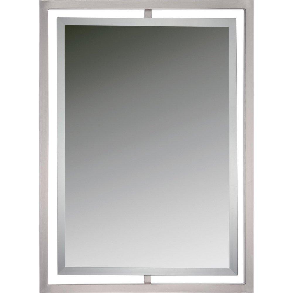 Quoizel Brushed Nickel 24 in. Framed Mirror Rectangular 