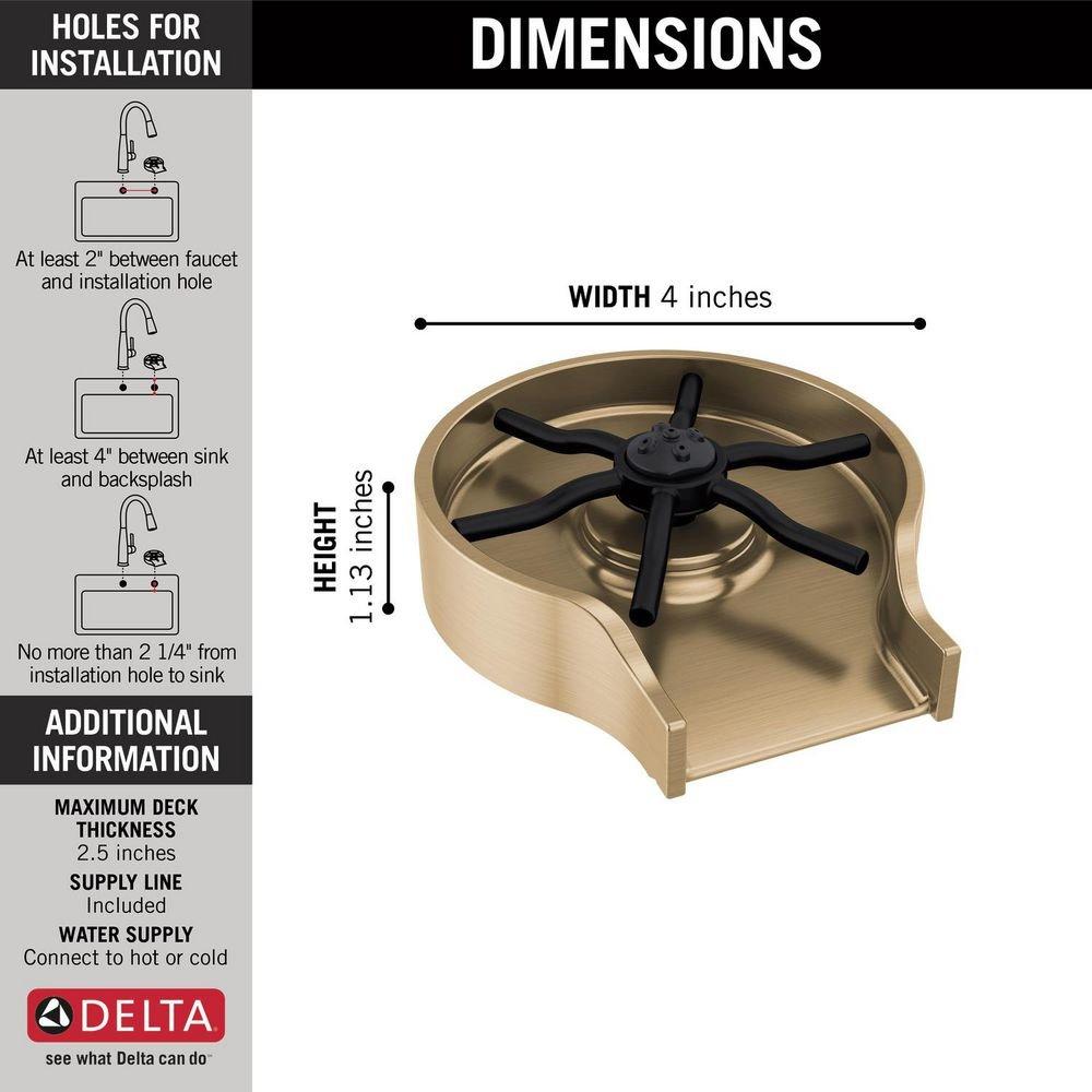 Delta Faucet Champagne Bronze Brass Glass Rinser 
