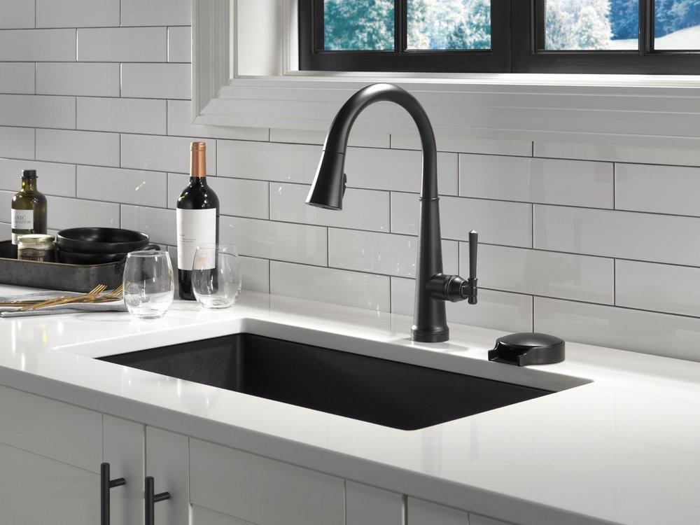 Delta Faucet Matte Black Glass Rinser 