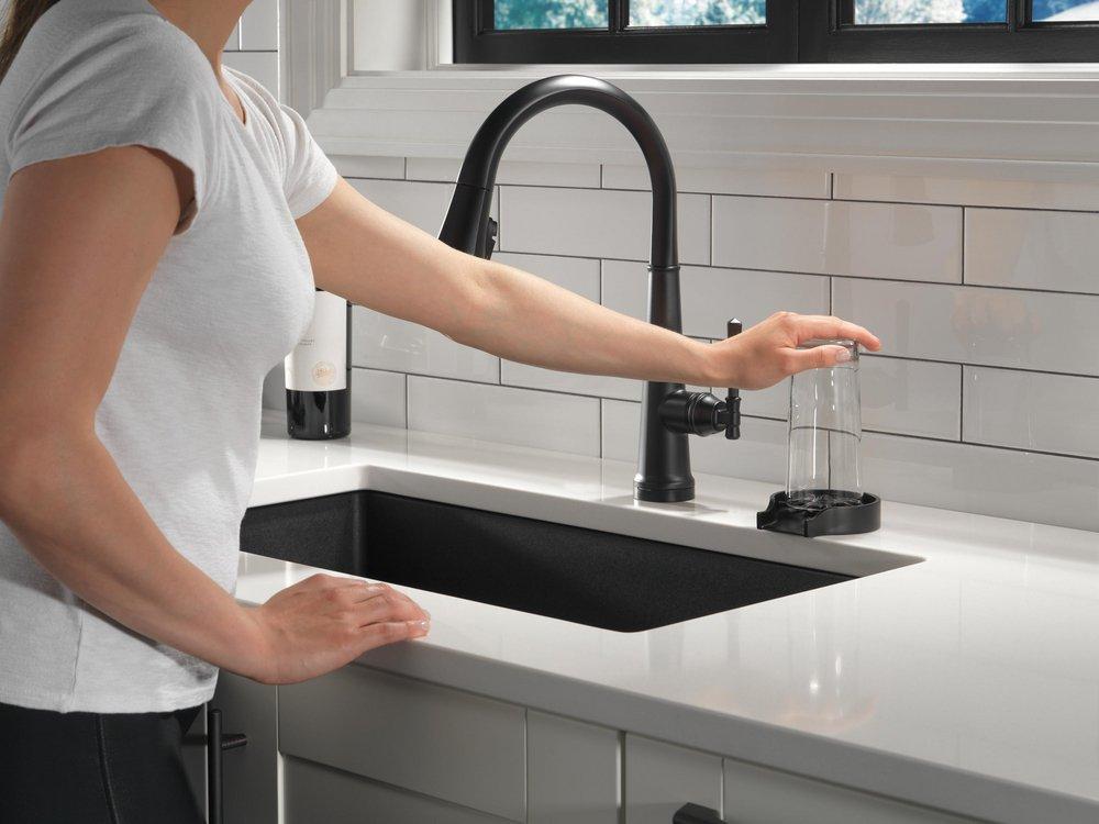 Delta Faucet Matte Black Glass Rinser 