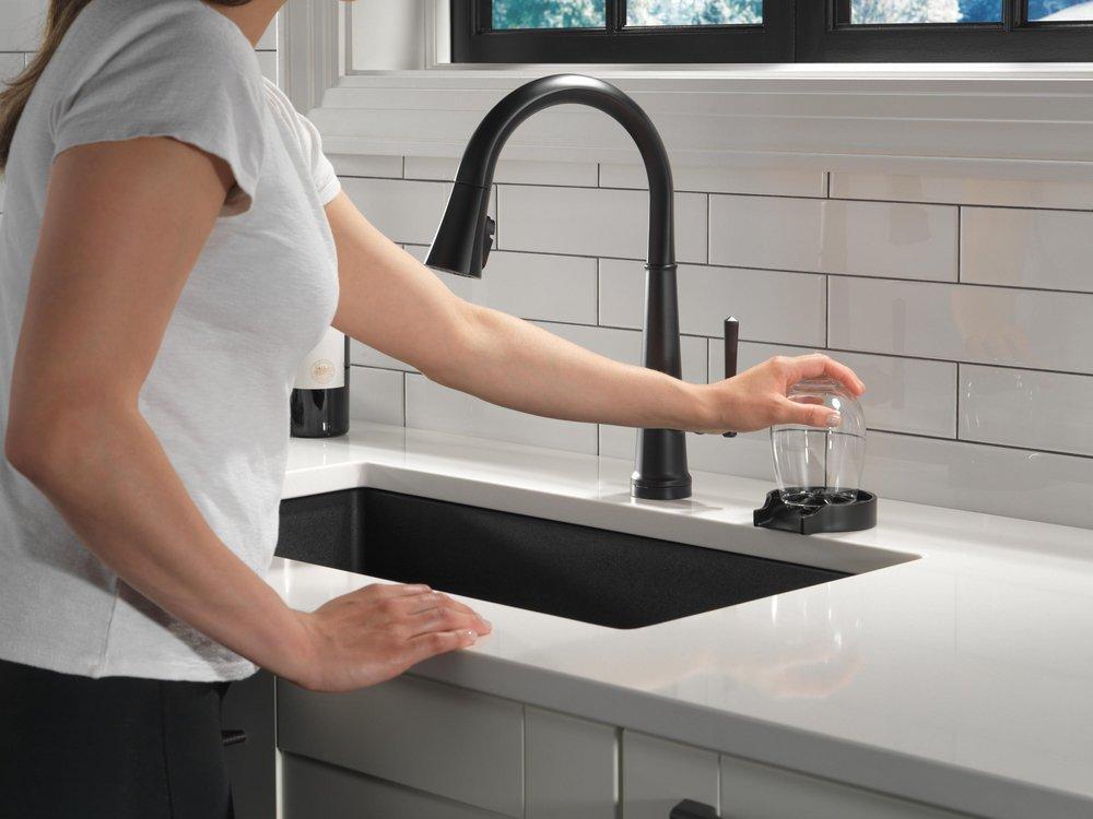 Delta Faucet Matte Black Glass Rinser 