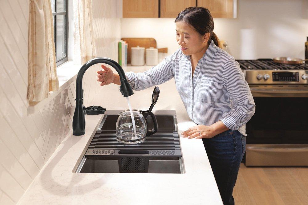 Delta Faucet Matte Black Glass Rinser 
