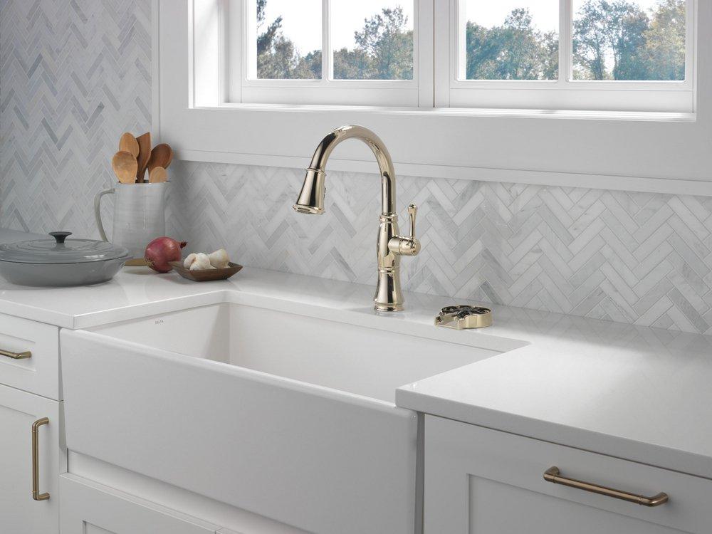 Delta Faucet Polished Nickel Glass Rinser 