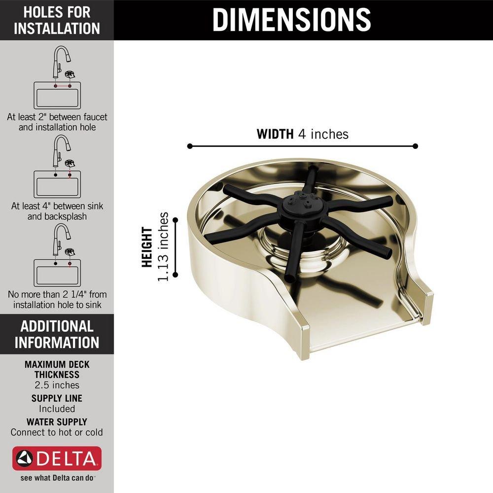 Delta Faucet Polished Nickel Brass Glass Rinser 