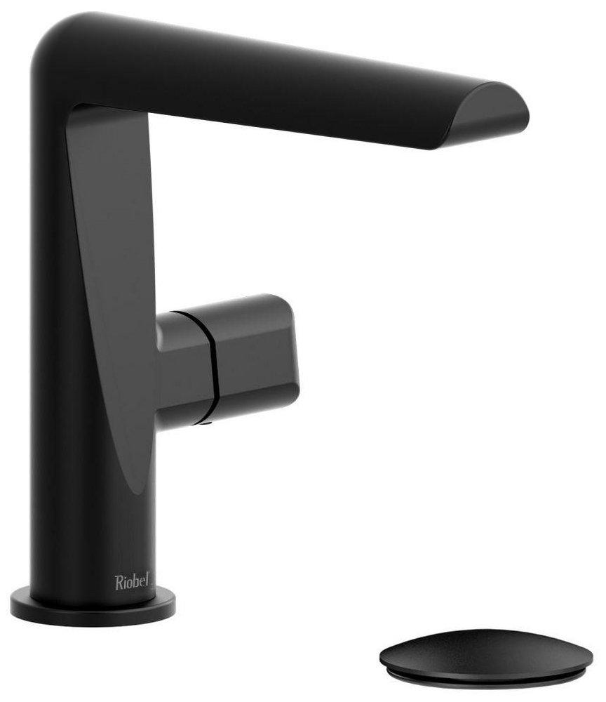 Single Handle Monoblock Bathroom Sink Faucet in Black 