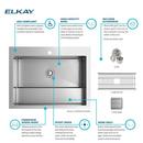 Elkay Stainless Steel 1-Hole Stainless Steel Single Bowl Farmhouse Kitchen Sink in Polished Satin 