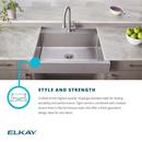 Elkay Stainless Steel 1-Hole Stainless Steel Single Bowl Farmhouse Kitchen Sink in Polished Satin 