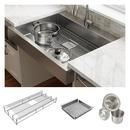 Elkay Stainless Steel 1-Hole Stainless Steel Single Bowl Farmhouse Kitchen Sink in Polished Satin 