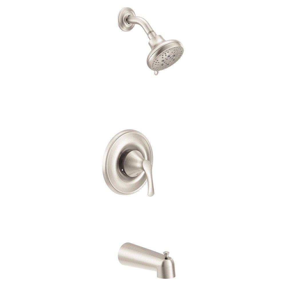 Moen Spot Resist&trade; Satin Nickel Single Handle Multi Bathtub & Shower Faucet Trim Only 