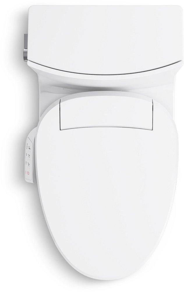 KOHLER White 1.28 gpf Elongated Floor Mount One Piece Toilet 