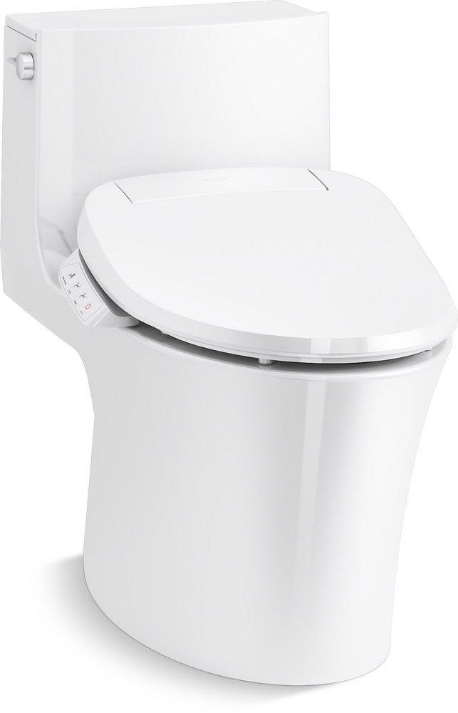 KOHLER White 1.28 gpf Elongated Floor Mount One Piece Toilet 