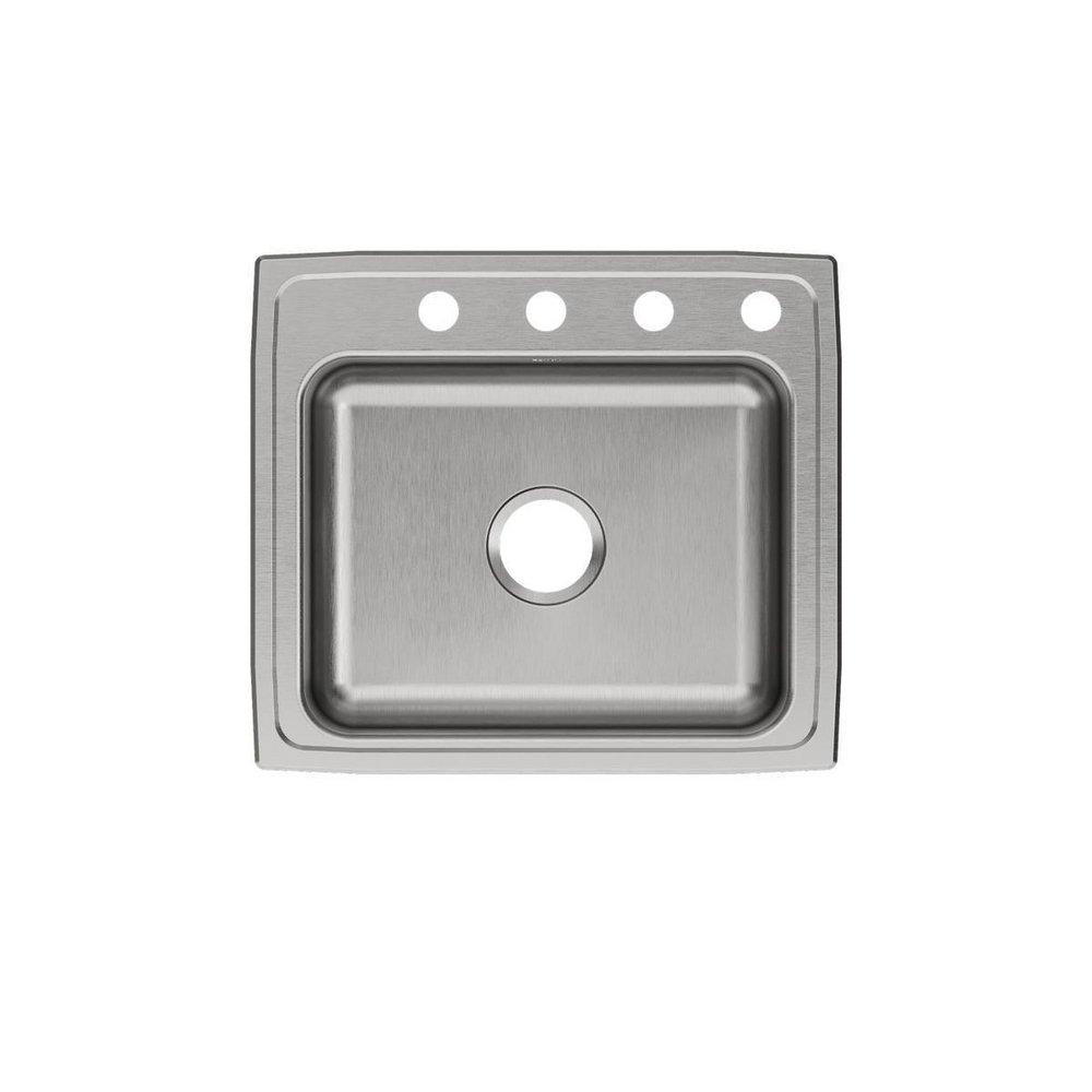 Elkay Brushed Satin 22 x 19-1/2 in. Stainless Steel Single Bowl Drop-in Kitchen Sink in Brushed Satin 