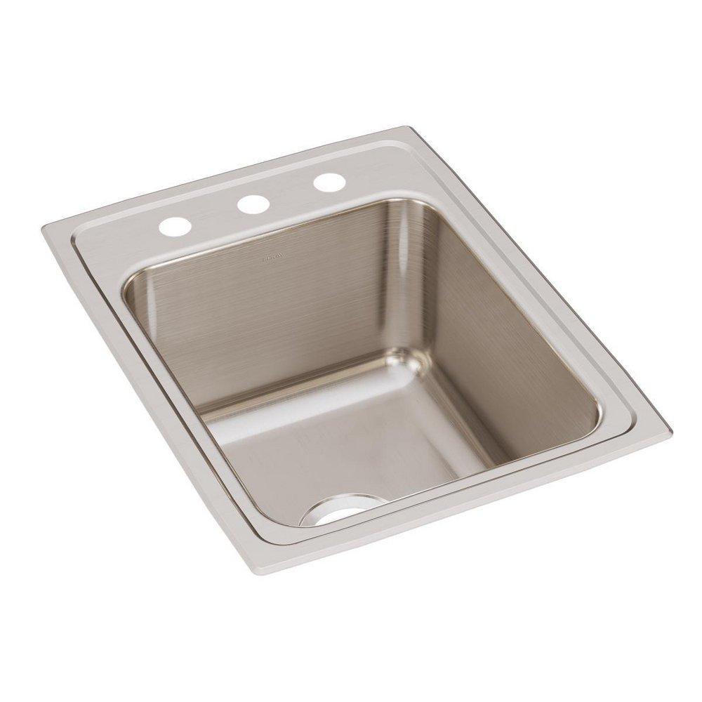 Elkay Lustrous Satin 17 x 22 in. Stainless Steel Single Bowl Drop-in Kitchen Sink in Lustrous Satin 