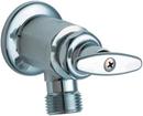 Chicago Faucets Rough Chrome Plated Single Cross Handle Wall Mount Service Faucet 