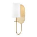 60W 1-Light 16-1/2 in. Wall Sconce in Aged Brass