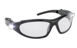 Plastic Safety Glass with Black Frame and Clear Lens
