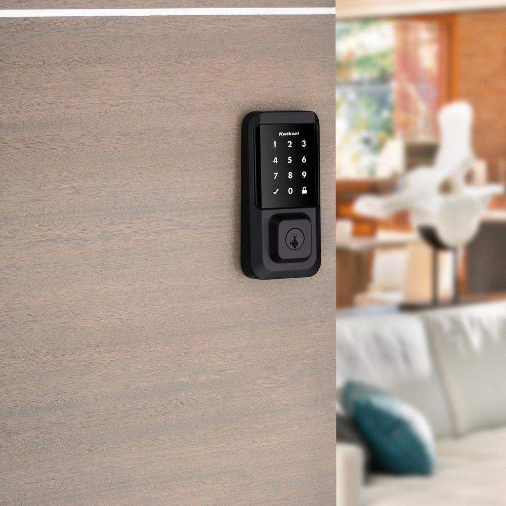 Kwikset Matte Black Deadbolt Lock 