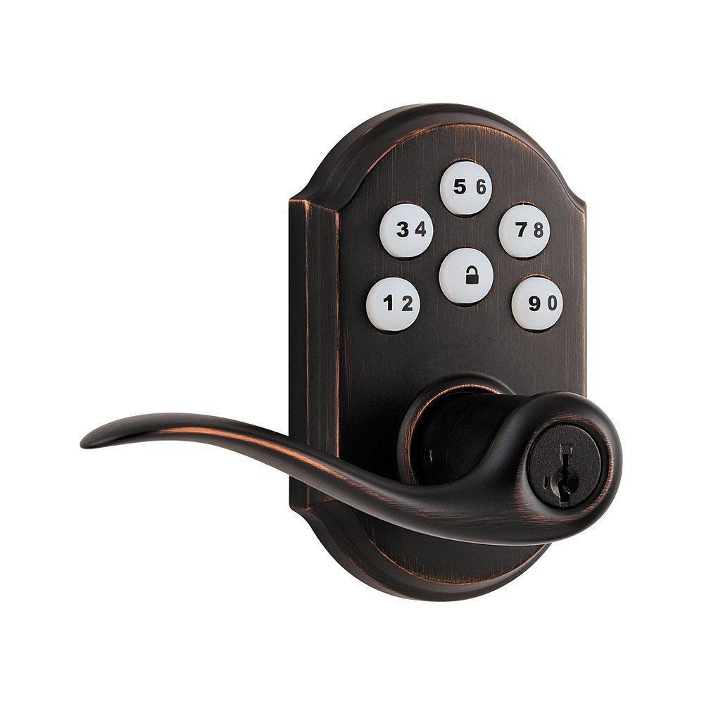 Kwikset Residential Smartode Electronic Lever w/ SmartKey Security, Venetian Bronze 