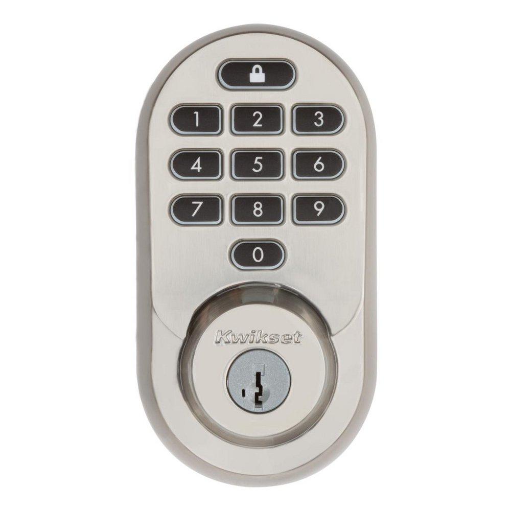 Kwikset Satin Nickel Deadbolt Lock 