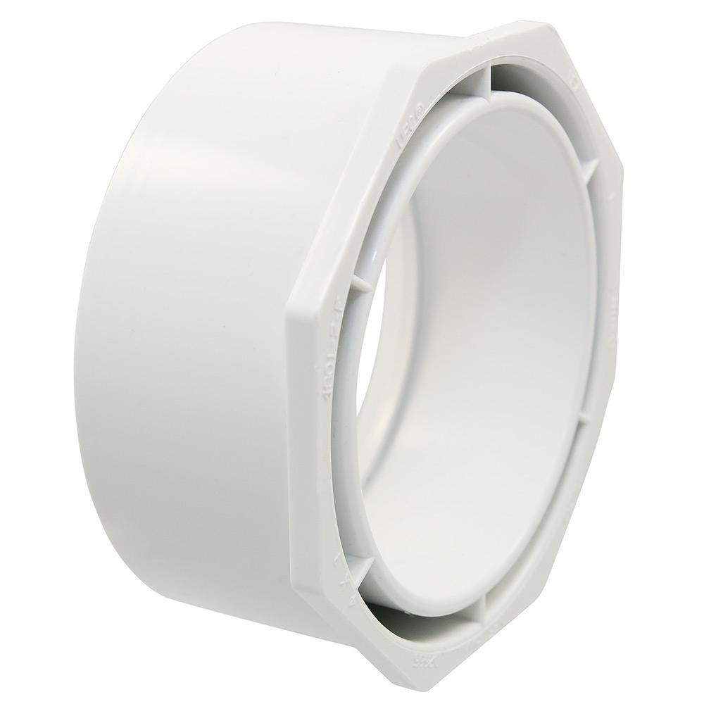 White PVC DWV Bushing 