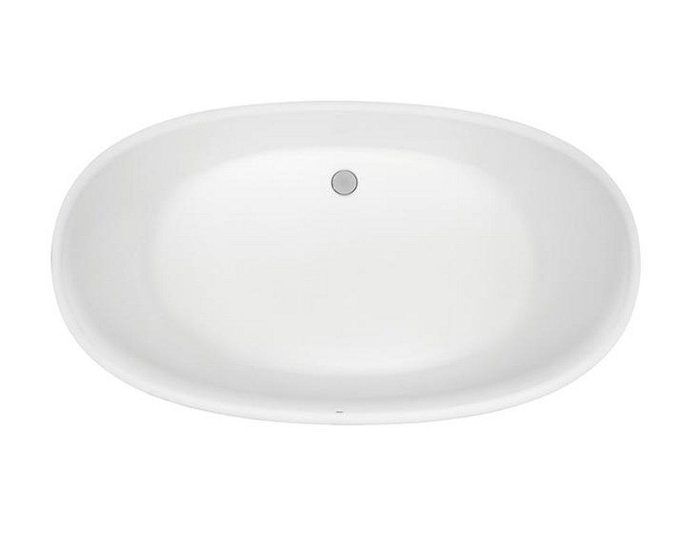 ELENA 58X32 HALF ROLLED AIR BATH IN WHITE MATTE 