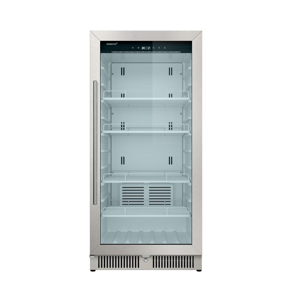 Edgestar Stainless Steel/White Built-In Beverage Cooler in Stainless Steel 