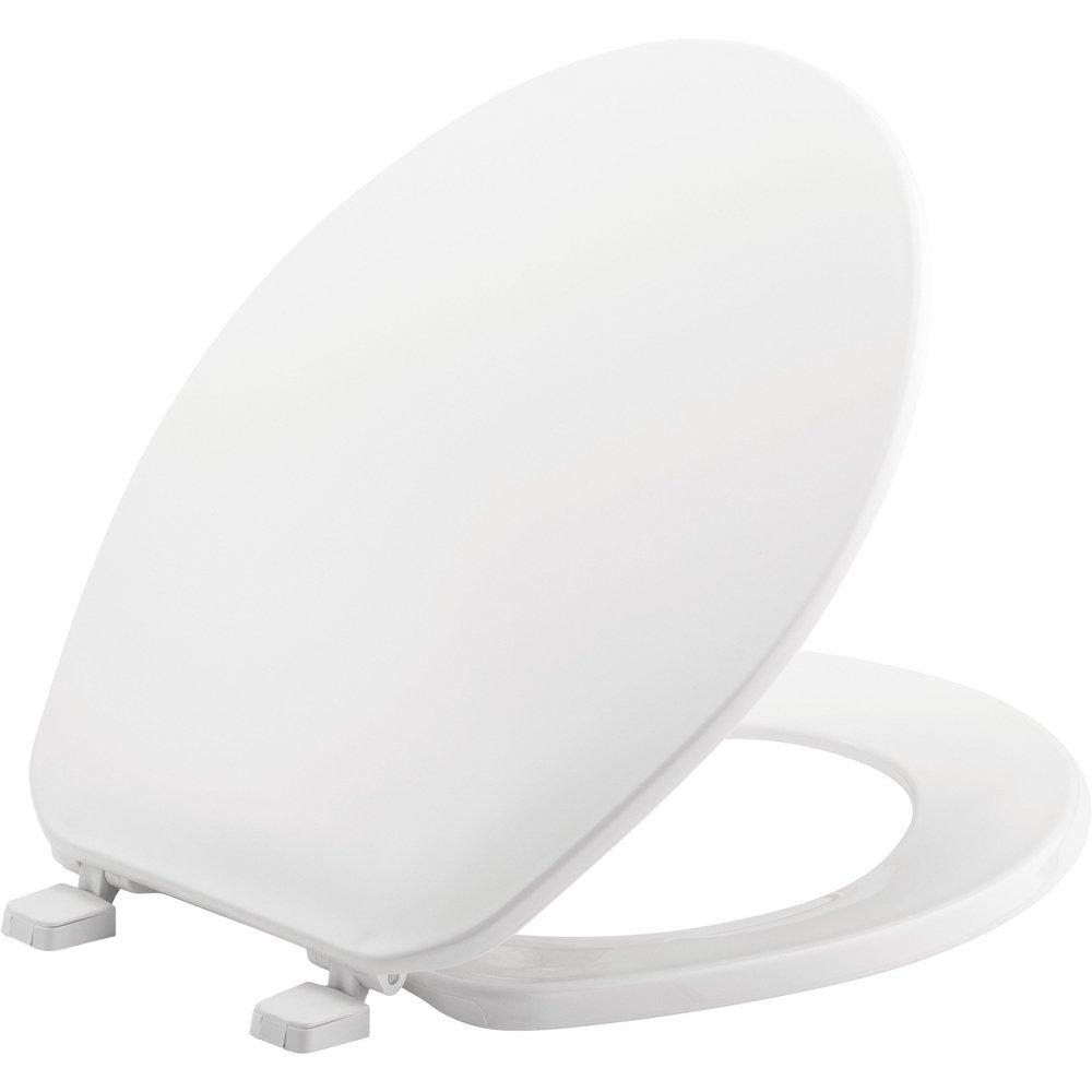Bemis White Round Closed Front with Cover 