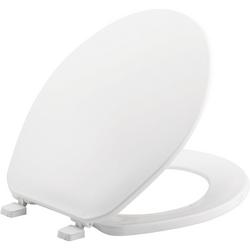 Round Closed Front Toilet Seat with Cover in White