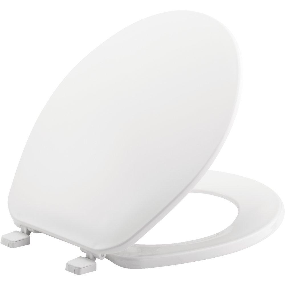 Bemis White Round Closed Front with Cover 
