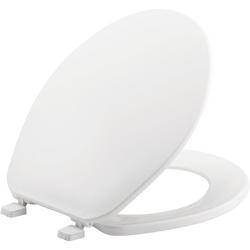 Round Closed Front Toilet Seat with Cover in White