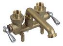 Two Wristblade Handle Laundry Faucet in Rough Brass