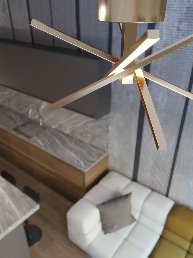 AFX Polished Chrome 26W 1-Light Integrated LED Semi-Flush Mount Ceiling Fixture 