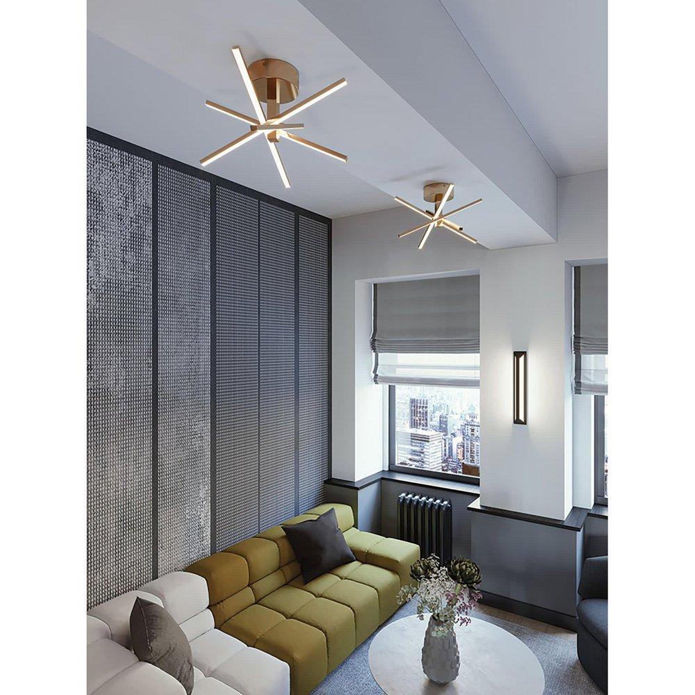 AFX Polished Chrome 26W 1-Light Integrated LED Semi-Flush Mount Ceiling Fixture 