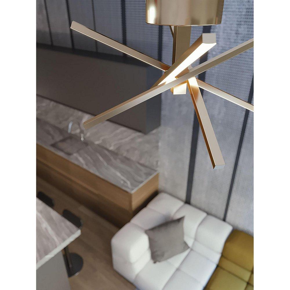 AFX Polished Chrome 26W 1-Light Integrated LED Semi-Flush Mount Ceiling Fixture 