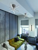 AFX Polished Chrome 26W 1-Light Integrated LED Semi-Flush Mount Ceiling Fixture 