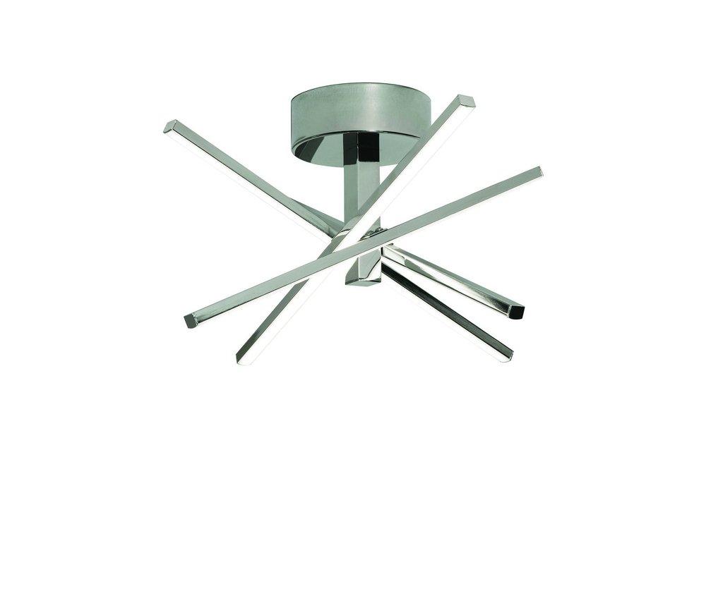 AFX Polished Chrome 26W 1-Light Integrated LED Semi-Flush Mount Ceiling Fixture 